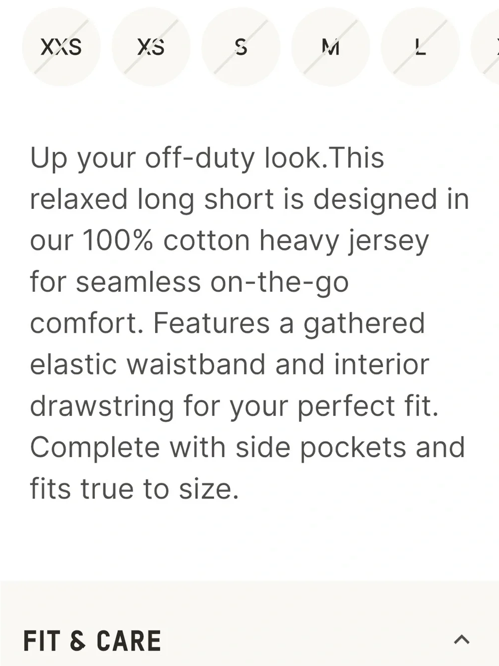 Skims OUTDOOR HEAVY JERSEY LONG SHORT